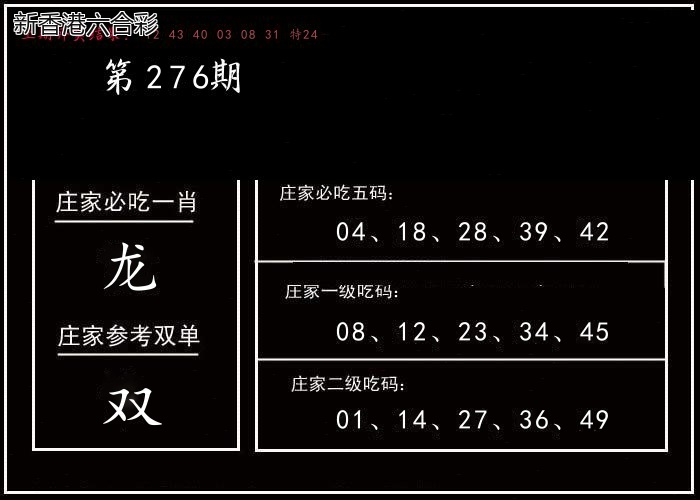 第2026276期精选图库 1148